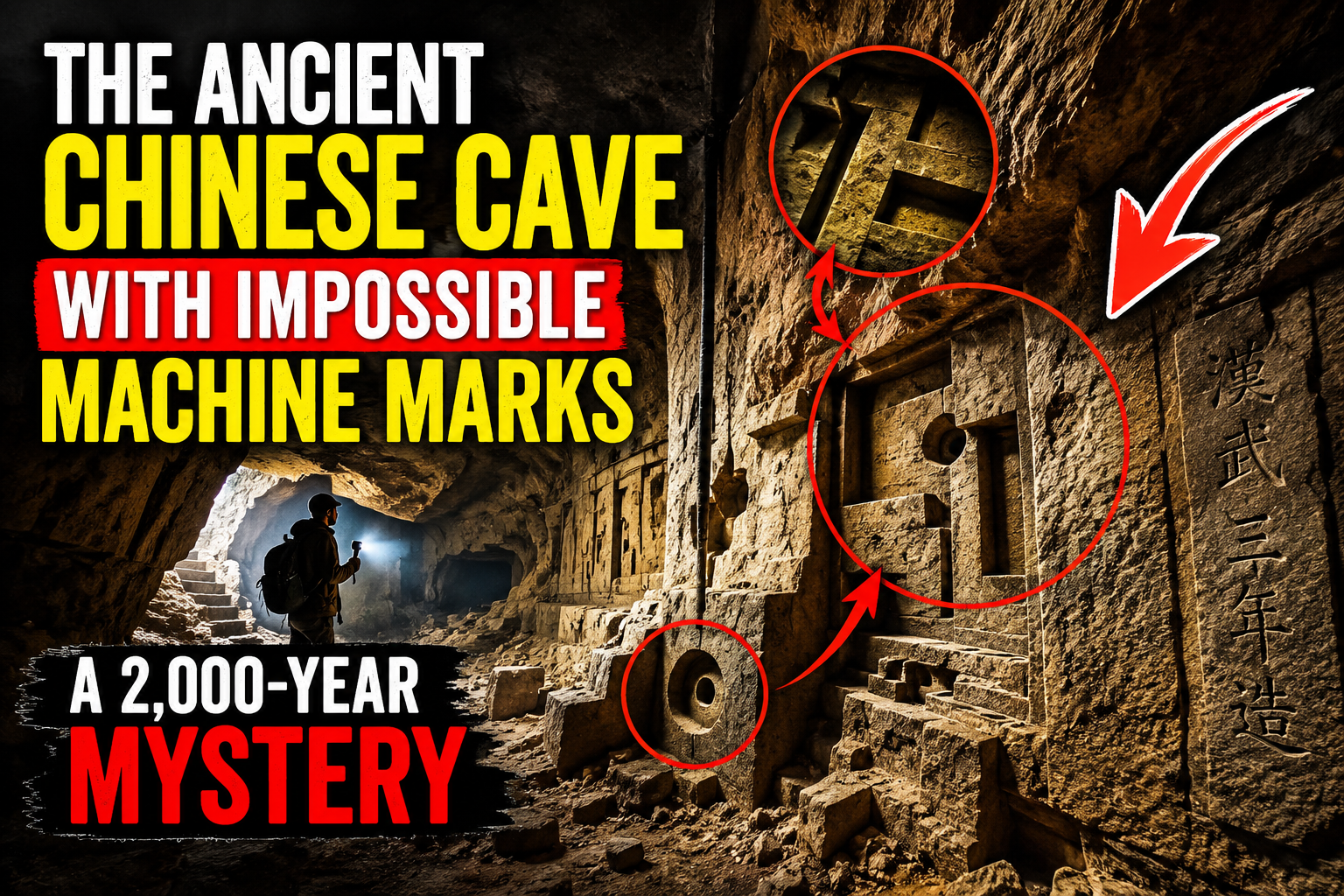 Ancient Chinese cave with impossible machine marks thumbnail
